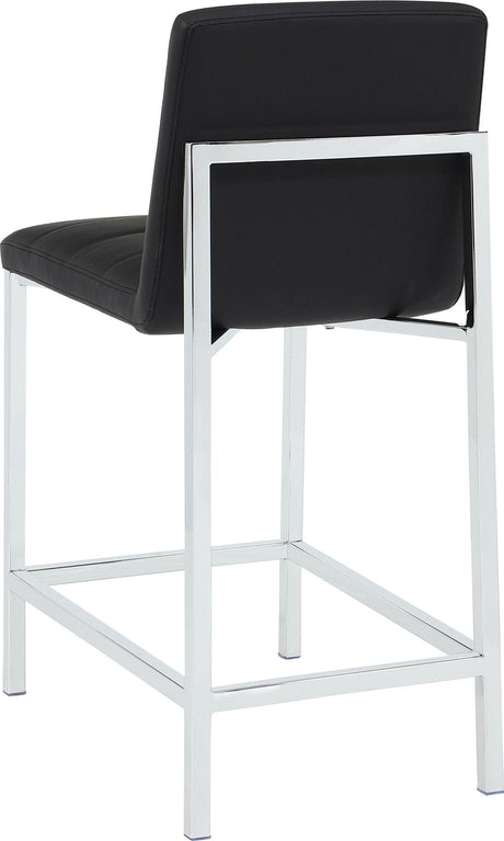 Amalfi Soot/Chrome Metal Back Counter Stool (Set of 2) by Modus Furniture at Eve Furniture