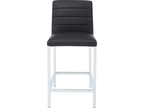 Amalfi Soot/Chrome Metal Back Counter Stool (Set of 2) by Modus Furniture at Eve Furniture