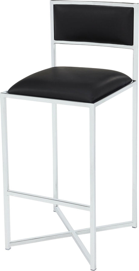 Amalfi Soot/Chrome X Base Bar Stool (Set of 2) by Modus Furniture at Eve Furniture