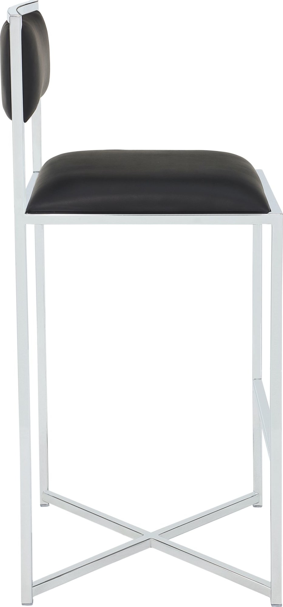 Amalfi Soot/Chrome X Base Bar Stool (Set of 2)