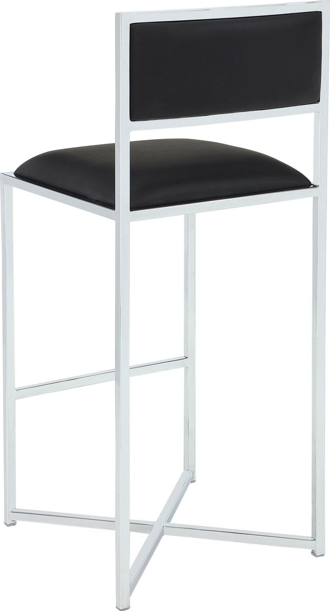 Amalfi Soot/Chrome X Base Bar Stool (Set of 2)