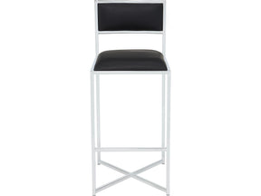 Amalfi Soot/Chrome X Base Bar Stool (Set of 2) by Modus Furniture at Eve Furniture