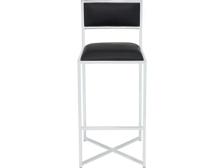 Amalfi Soot/Chrome X Base Bar Stool (Set of 2) by Modus Furniture at Eve Furniture