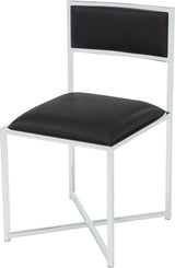 Amalfi Soot/Chrome X Base Chair (Set of 2)