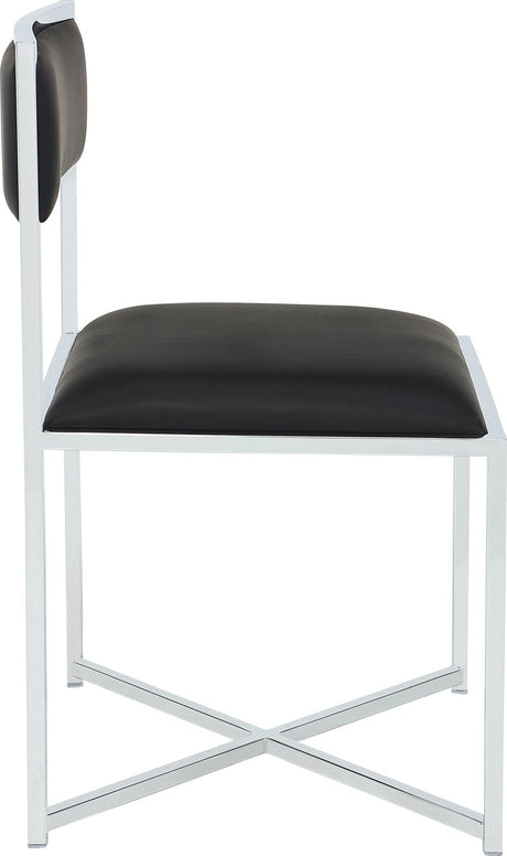 Amalfi Soot/Chrome X Base Chair (Set of 2) by Modus Furniture at Eve Furniture
