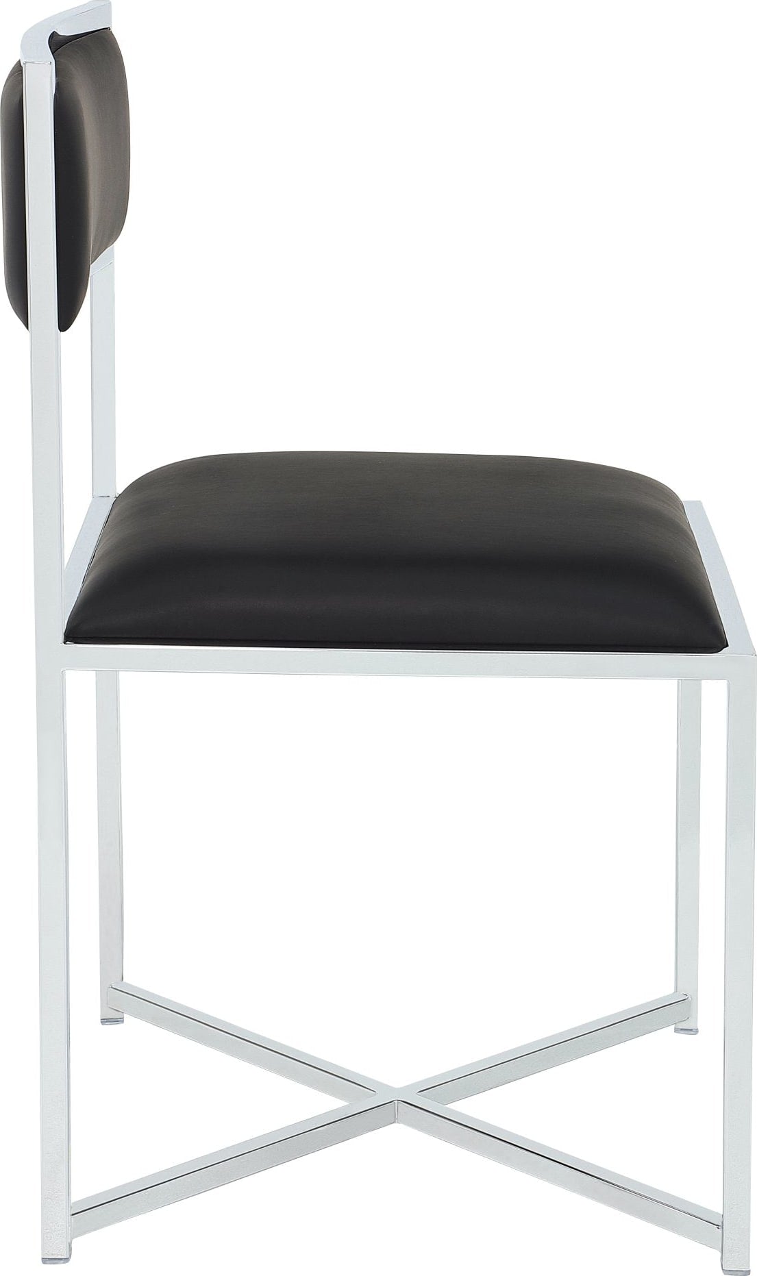 Amalfi Soot/Chrome X Base Chair (Set of 2)