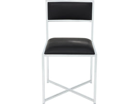 Amalfi Soot/Chrome X Base Chair (Set of 2) by Modus Furniture at Eve Furniture