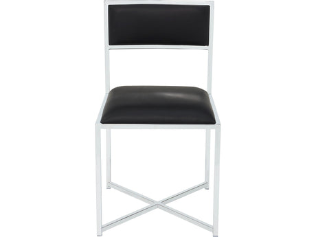 Amalfi Soot/Chrome X Base Chair (Set of 2) by Modus Furniture at Eve Furniture