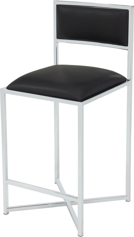 Amalfi Soot/Chrome X Base Counter Stool (Set of 2) by Modus Furniture at Eve Furniture