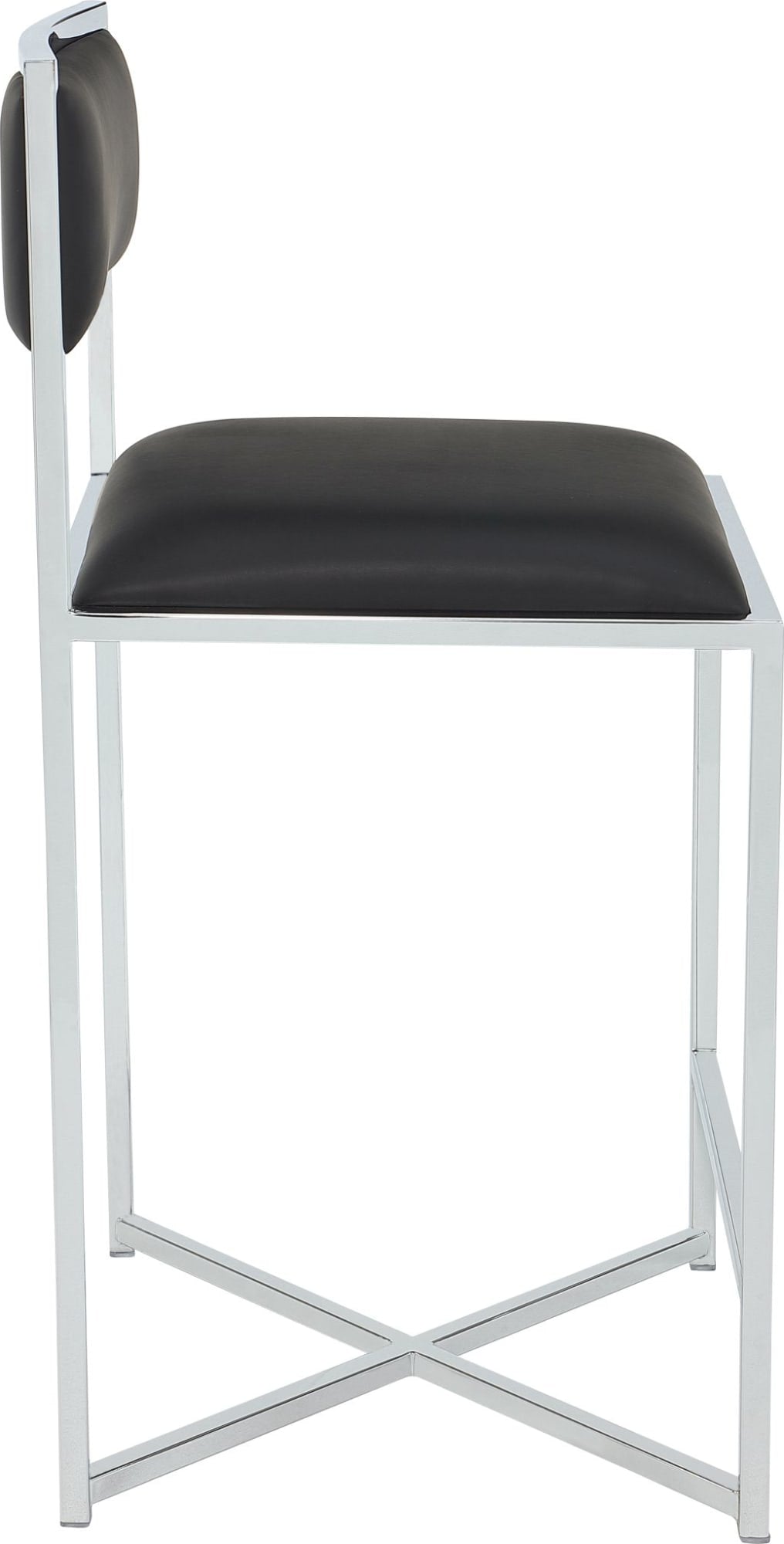 Amalfi Soot/Chrome X Base Counter Stool (Set of 2) by Modus Furniture at Eve Furniture