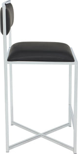 Amalfi Soot/Chrome X Base Counter Stool (Set of 2) by Modus Furniture at Eve Furniture
