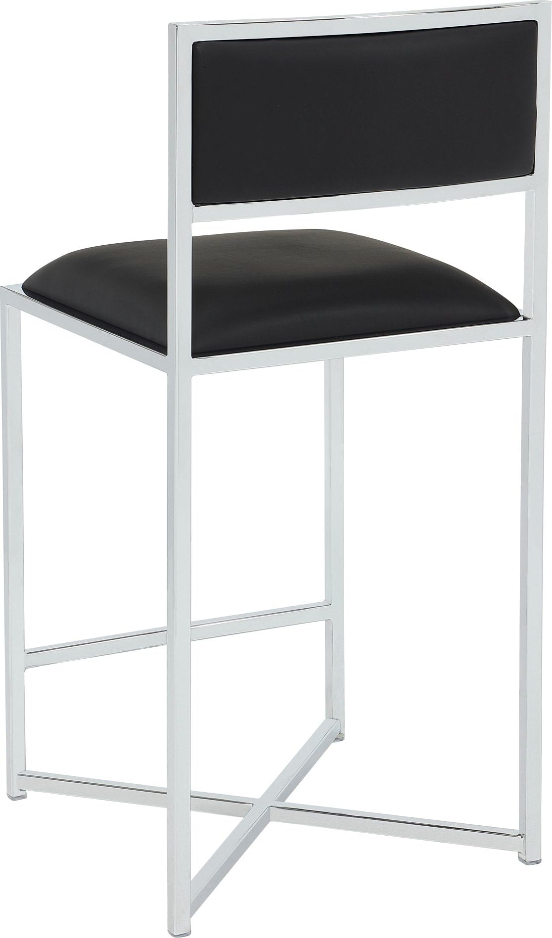 Amalfi Soot/Chrome X Base Counter Stool (Set of 2) by Modus Furniture at Eve Furniture