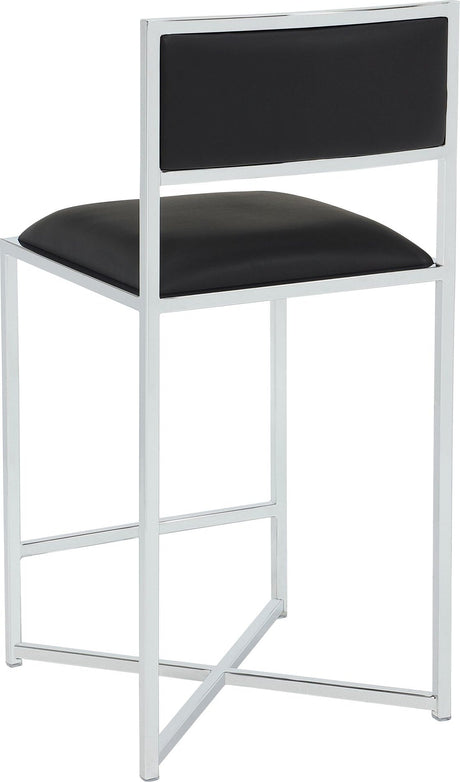 Amalfi Soot/Chrome X Base Counter Stool (Set of 2) by Modus Furniture at Eve Furniture