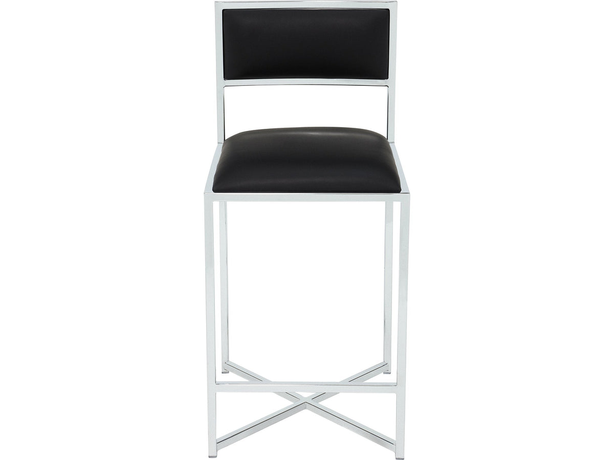 Amalfi Soot/Chrome X Base Counter Stool (Set of 2) by Modus Furniture at Eve Furniture