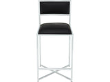 Amalfi Soot/Chrome X Base Counter Stool (Set of 2) by Modus Furniture at Eve Furniture