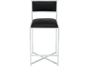 Amalfi Soot/Chrome X Base Counter Stool (Set of 2) by Modus Furniture at Eve Furniture
