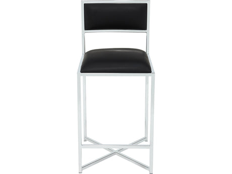 Amalfi Soot/Chrome X Base Counter Stool (Set of 2) by Modus Furniture at Eve Furniture