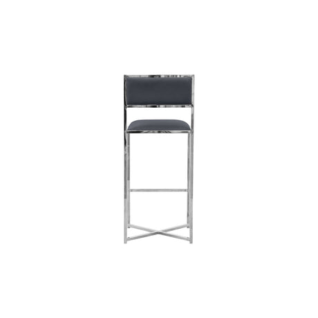 Amalfi X-Base Bar Stool in Cobalt Leather (Set of 2) by Modus Furniture at Eve Furniture