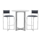 Amalfi X-Base Bar Stool in Cobalt Leather (Set of 2) by Modus Furniture at Eve Furniture