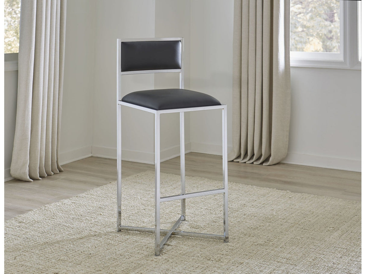 Amalfi X-Base Bar Stool in Cobalt Leather (Set of 2) by Modus Furniture at Eve Furniture