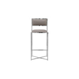 Amalfi X-Base Bar Stool in Taupe Leather (Set of 2) by Modus Furniture at Eve Furniture