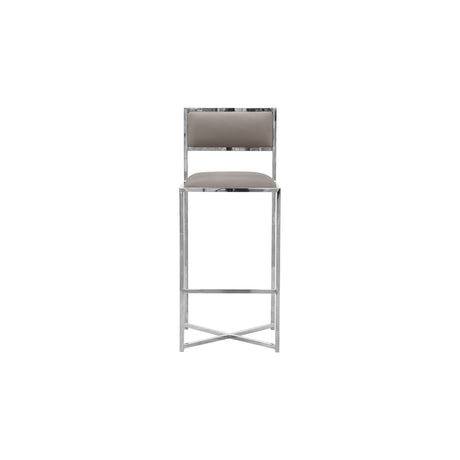 Amalfi X-Base Bar Stool in Taupe Leather (Set of 2) by Modus Furniture at Eve Furniture