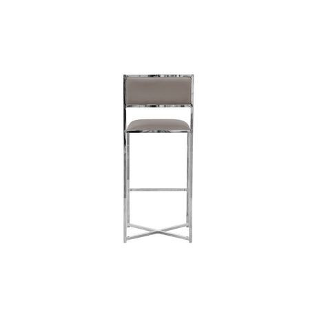 Amalfi X-Base Bar Stool in Taupe Leather (Set of 2) by Modus Furniture at Eve Furniture