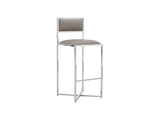 Amalfi X-Base Bar Stool in Taupe Leather (Set of 2) by Modus Furniture at Eve Furniture
