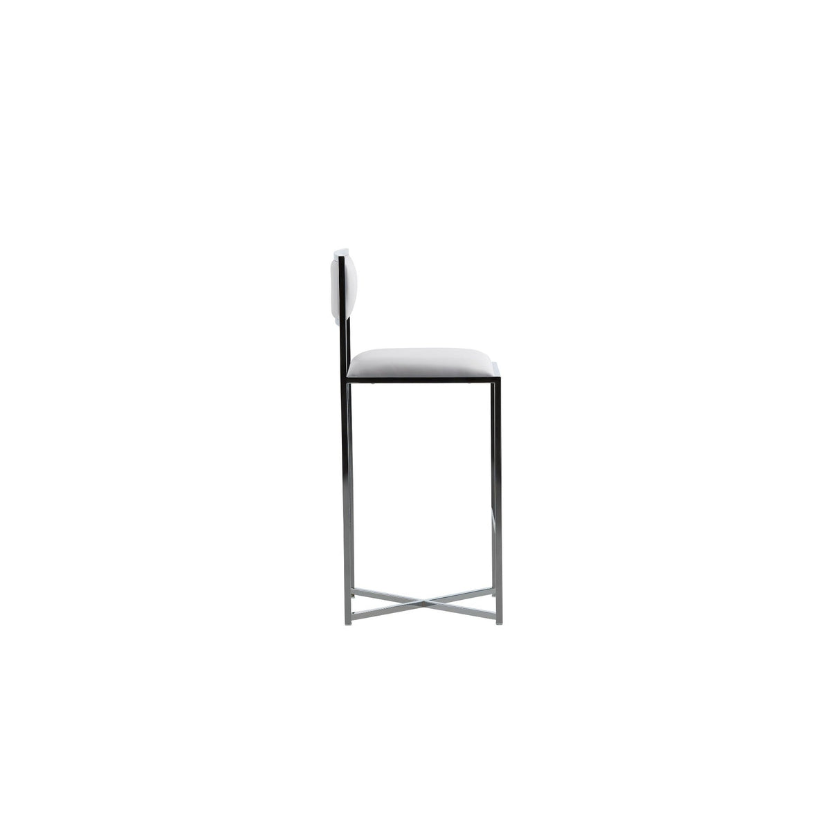 Amalfi X-Base Bar Stool in White Leather (Set of 2) by Modus Furniture at Eve Furniture