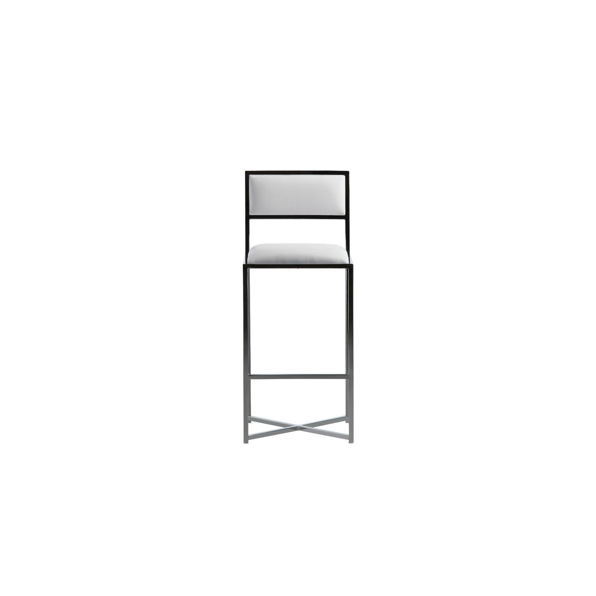 Amalfi X-Base Bar Stool in White Leather (Set of 2) by Modus Furniture at Eve Furniture