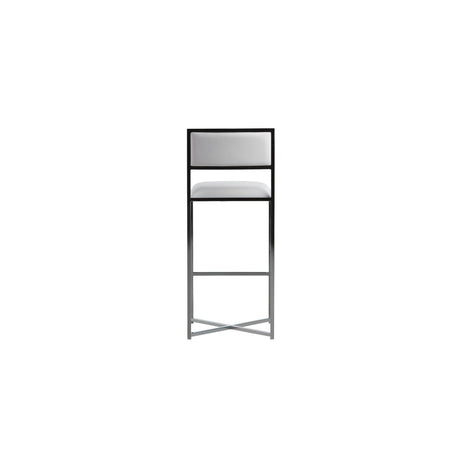 Amalfi X-Base Bar Stool in White Leather (Set of 2) by Modus Furniture at Eve Furniture