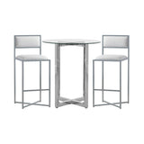 Amalfi X-Base Bar Stool in White Leather (Set of 2) by Modus Furniture at Eve Furniture