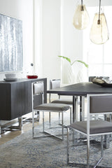 Amalfi X-Base Chair in Cobalt Leather (Set of 2) by Modus Furniture at Eve Furniture
