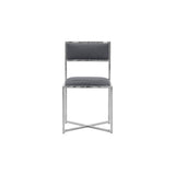 Amalfi X-Base Chair in Cobalt Leather (Set of 2) by Modus Furniture at Eve Furniture