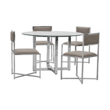 Amalfi X-Base Chair in Taupe Leather (Set of 2) by Modus Furniture at Eve Furniture