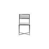 Amalfi X-Base Chair in White Leather (Set of 2) by Modus Furniture at Eve Furniture