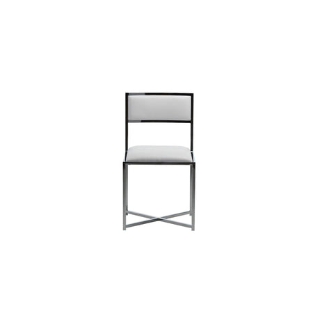 Amalfi X-Base Chair in White Leather (Set of 2) by Modus Furniture at Eve Furniture