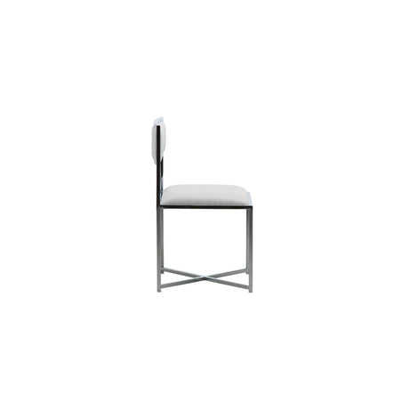 Amalfi X-Base Chair in White Leather (Set of 2) by Modus Furniture at Eve Furniture