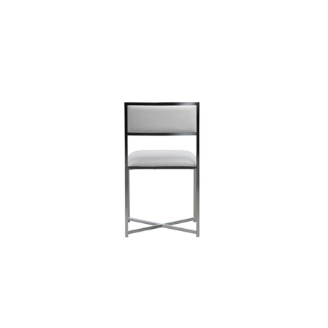 Amalfi X-Base Chair in White Leather (Set of 2) by Modus Furniture at Eve Furniture