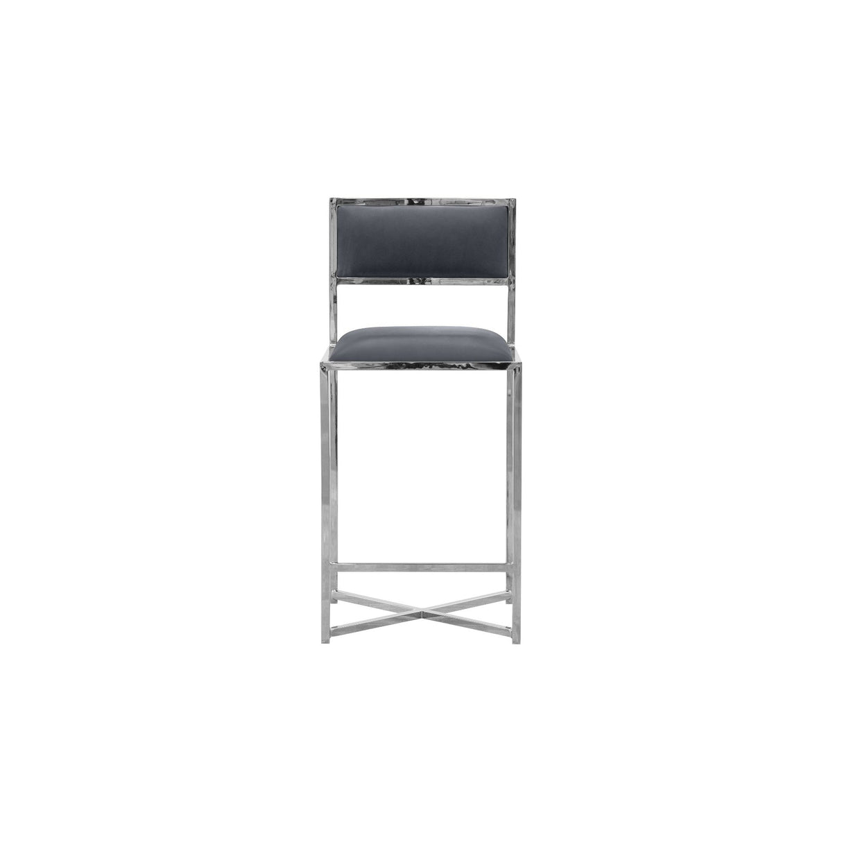 Amalfi X-Base Counter Stool in Cobalt Leather (Set of 2) by Modus Furniture at Eve Furniture