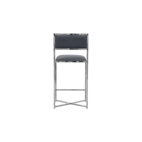 Amalfi X-Base Counter Stool in Cobalt Leather (Set of 2) by Modus Furniture at Eve Furniture