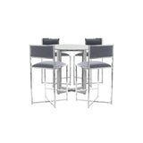 Amalfi X-Base Counter Stool in Cobalt Leather (Set of 2) by Modus Furniture at Eve Furniture