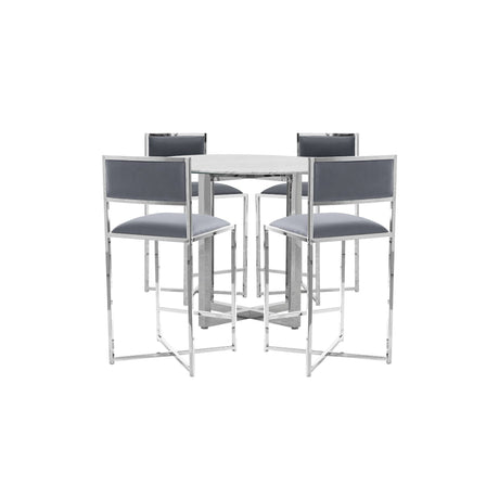 Amalfi X-Base Counter Stool in Cobalt Leather (Set of 2) by Modus Furniture at Eve Furniture