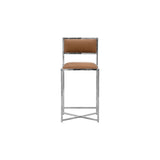 Amalfi X-Base Counter Stool in Cognac Leather (Set of 2) by Modus Furniture at Eve Furniture
