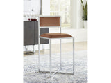 Amalfi X-Base Counter Stool in Cognac Leather (Set of 2) by Modus Furniture at Eve Furniture