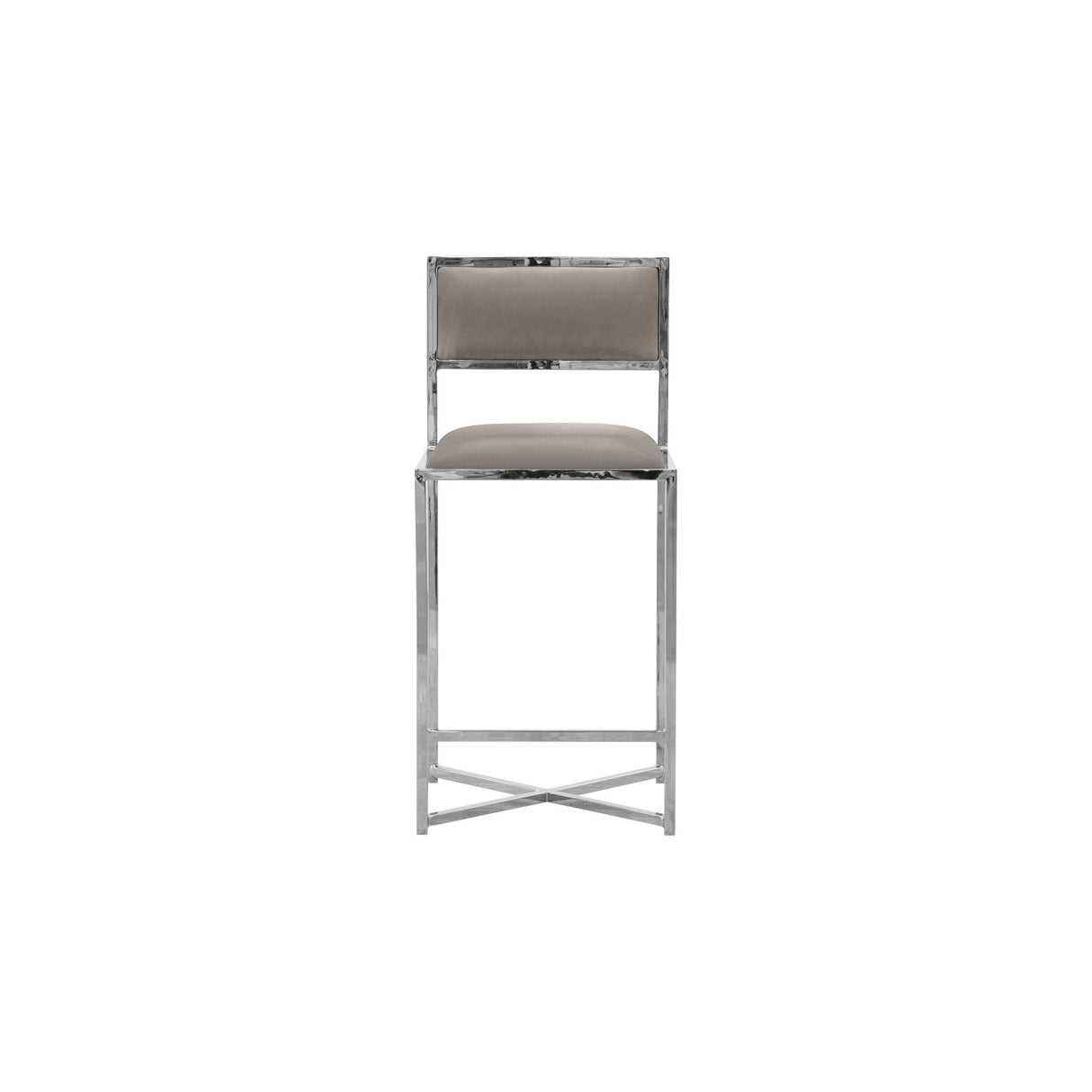 Amalfi X-Base Counter Stool in Taupe Leather (Set of 2) by Modus Furniture at Eve Furniture