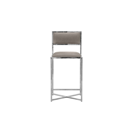 Amalfi X-Base Counter Stool in Taupe Leather (Set of 2) by Modus Furniture at Eve Furniture