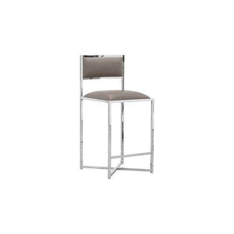 Amalfi X-Base Counter Stool in Taupe Leather (Set of 2) by Modus Furniture at Eve Furniture