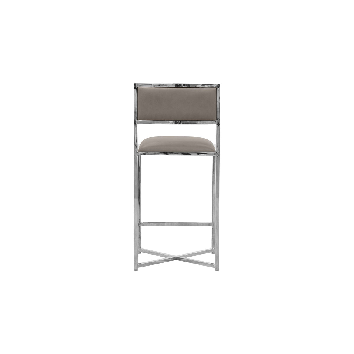 Amalfi X-Base Counter Stool in Taupe Leather (Set of 2) by Modus Furniture at Eve Furniture