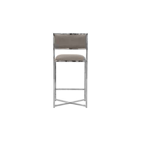 Amalfi X-Base Counter Stool in Taupe Leather (Set of 2) by Modus Furniture at Eve Furniture
